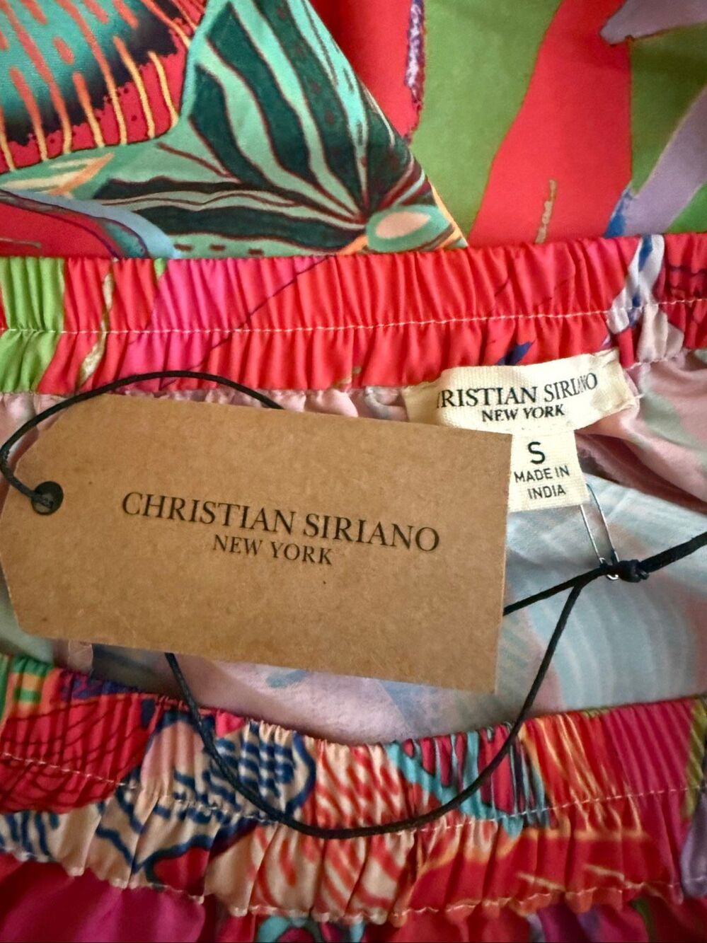 Christian Siriano Tropical Floral Maxi Skirt Small Pink Elastic Waist NWT - Picture 8 of 11